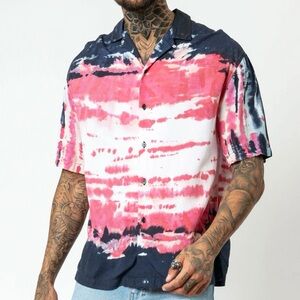 Men's True Religion Tie-Dye Button-Up Shirt